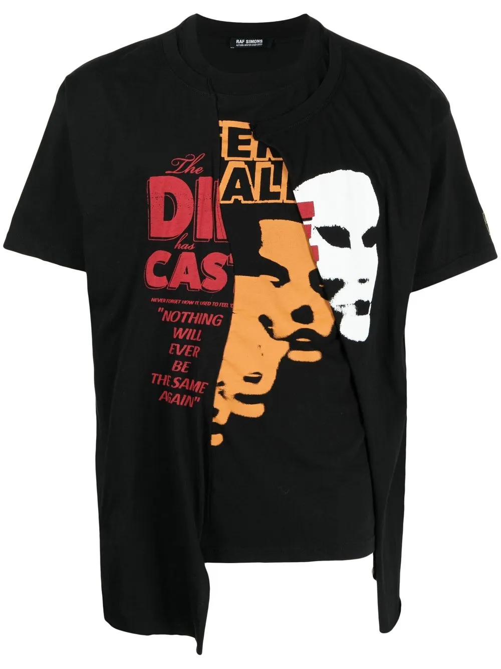 

Raf Simons playera con estampado gráfico - Negro