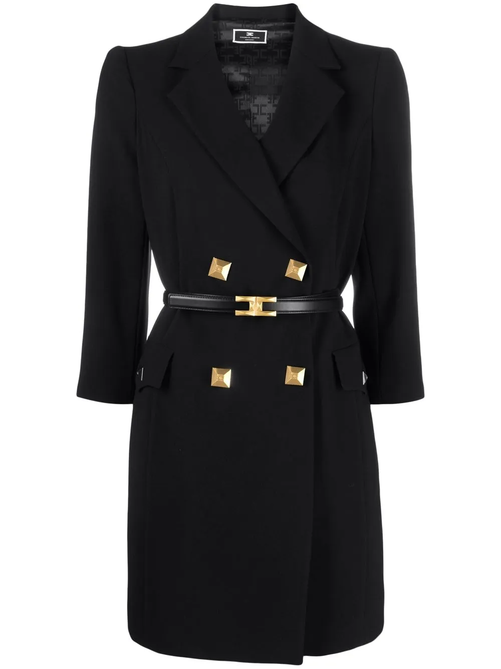 

Elisabetta Franchi vestido tipo blazer con doble botonadura - Negro