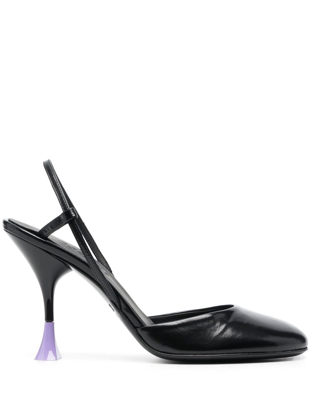 round-toe slingback pumps