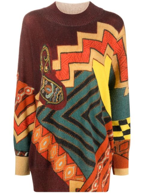 ETRO geometric-print wool jumper Women