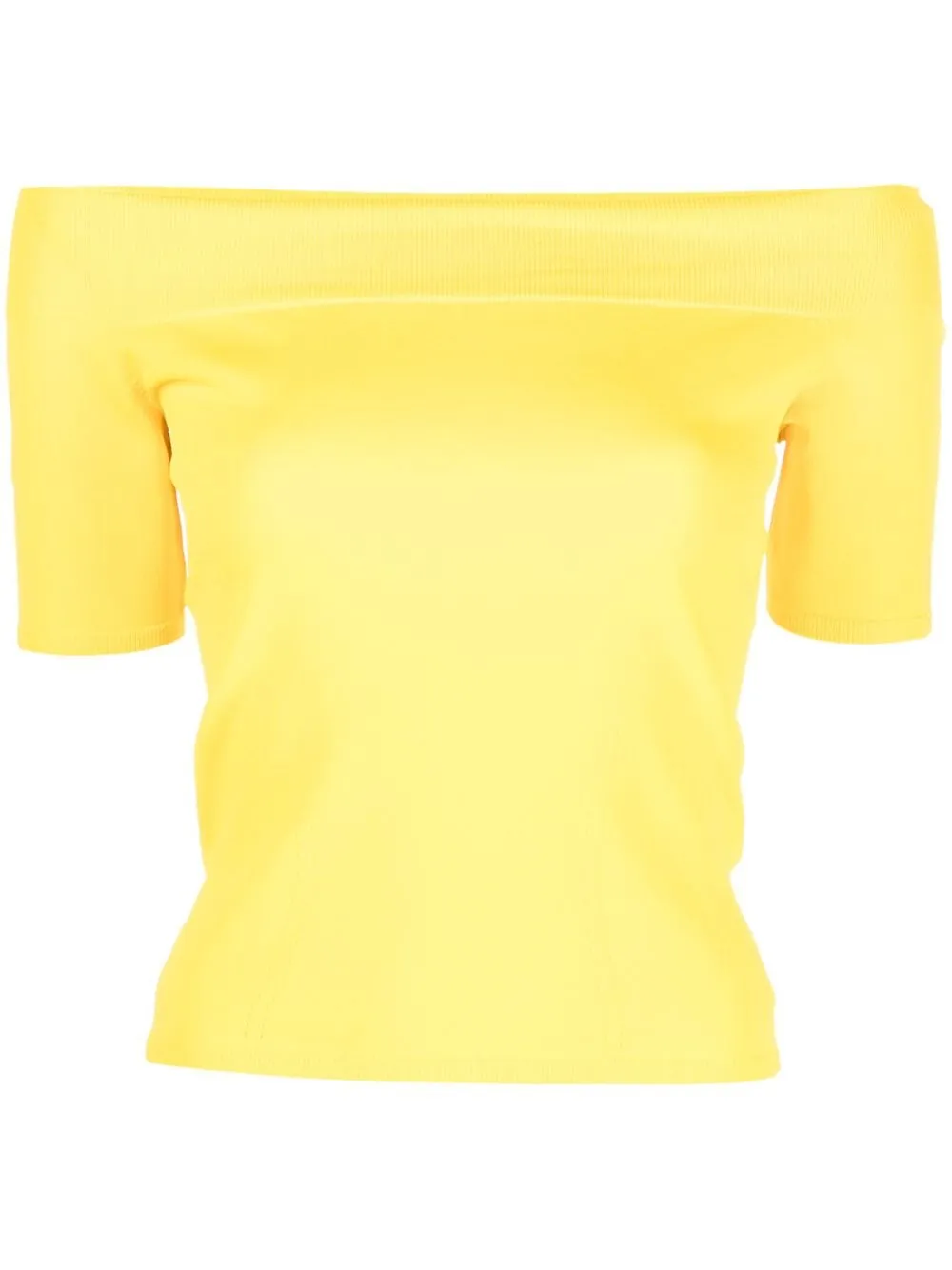 

Alexander McQueen playera con hombros descubiertos - Amarillo