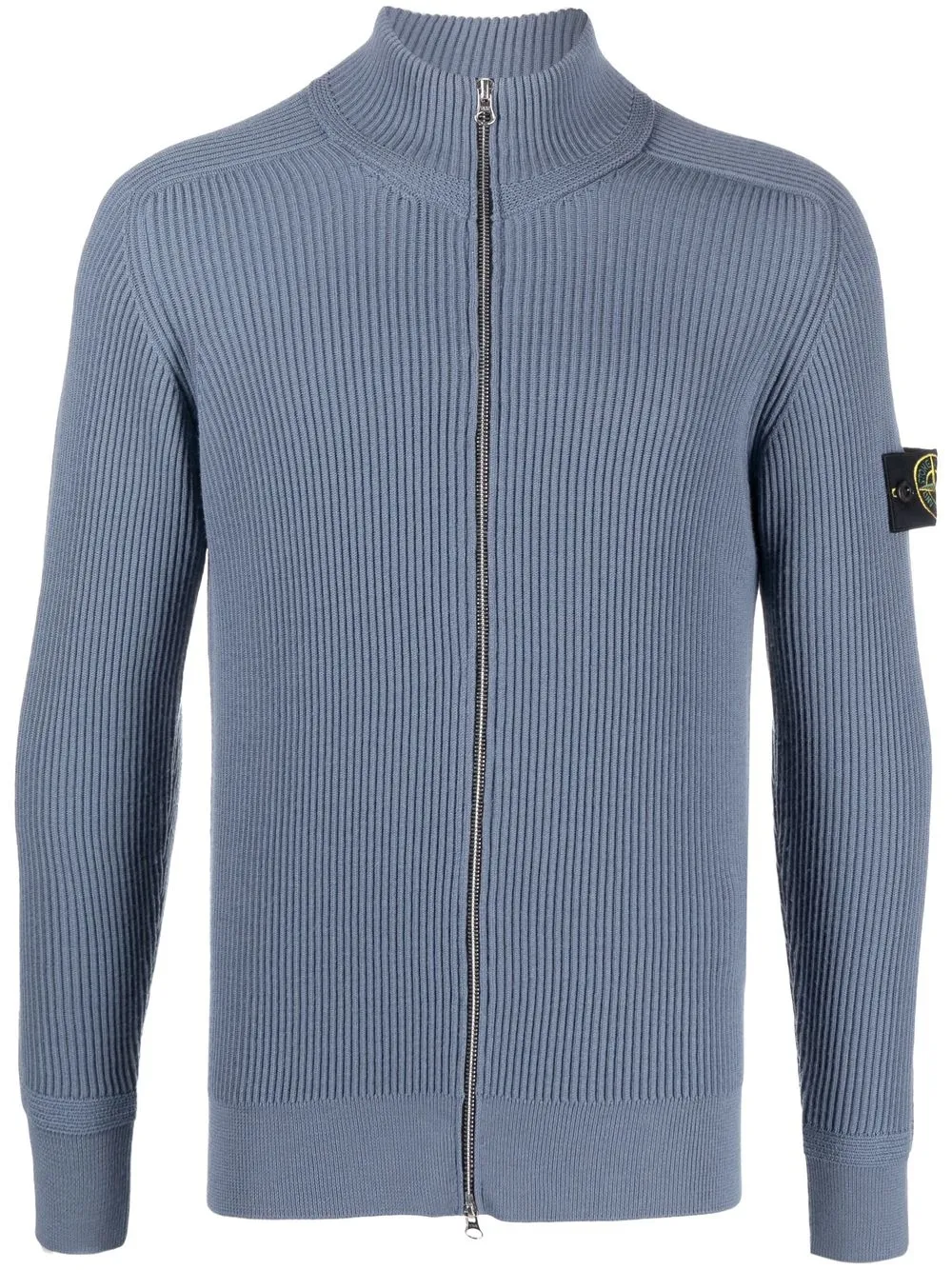 

Stone Island sudadera con parche del logo y cierre - Azul