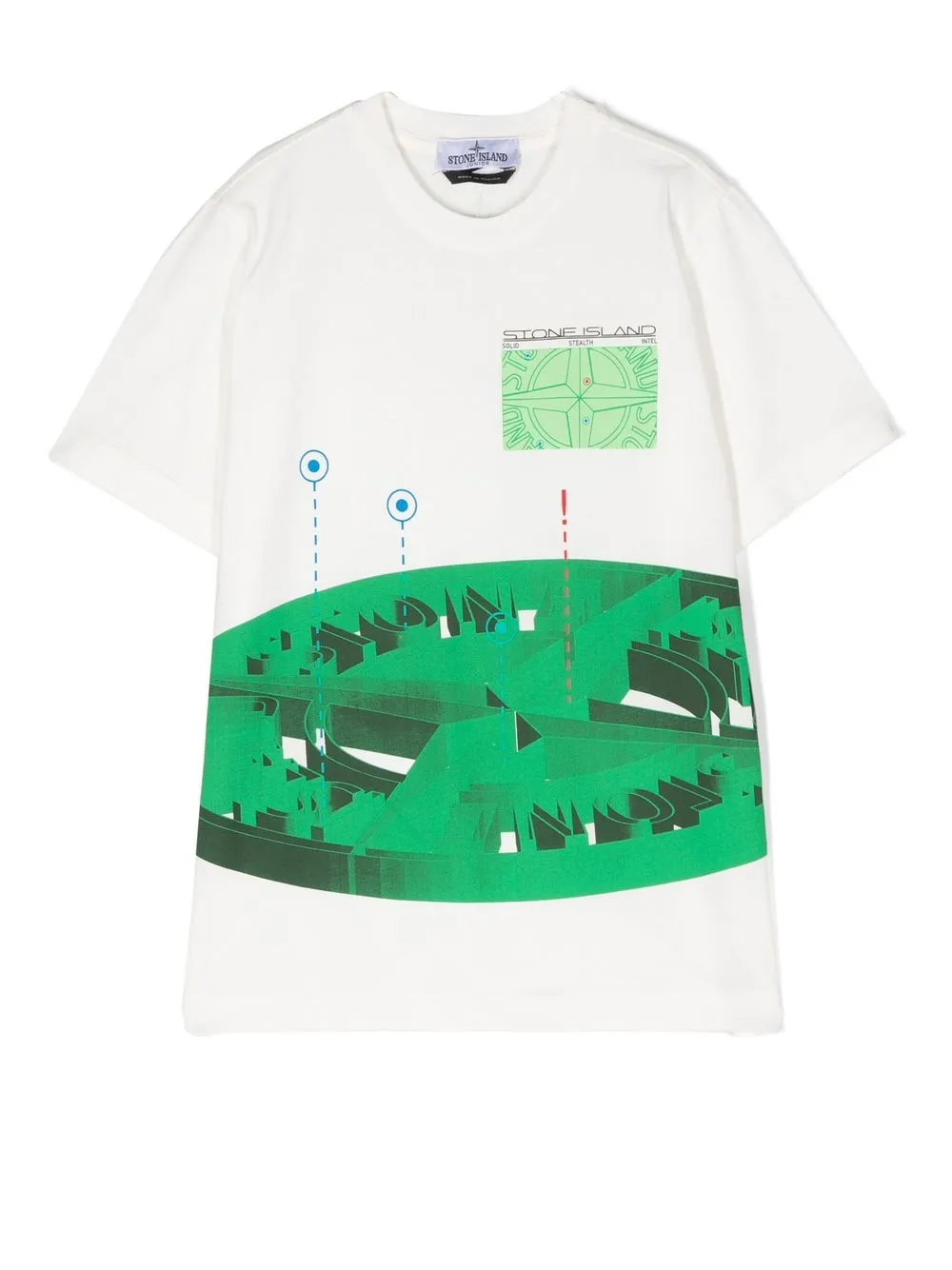 

Stone Island Junior playera con estampado gráfico - Blanco