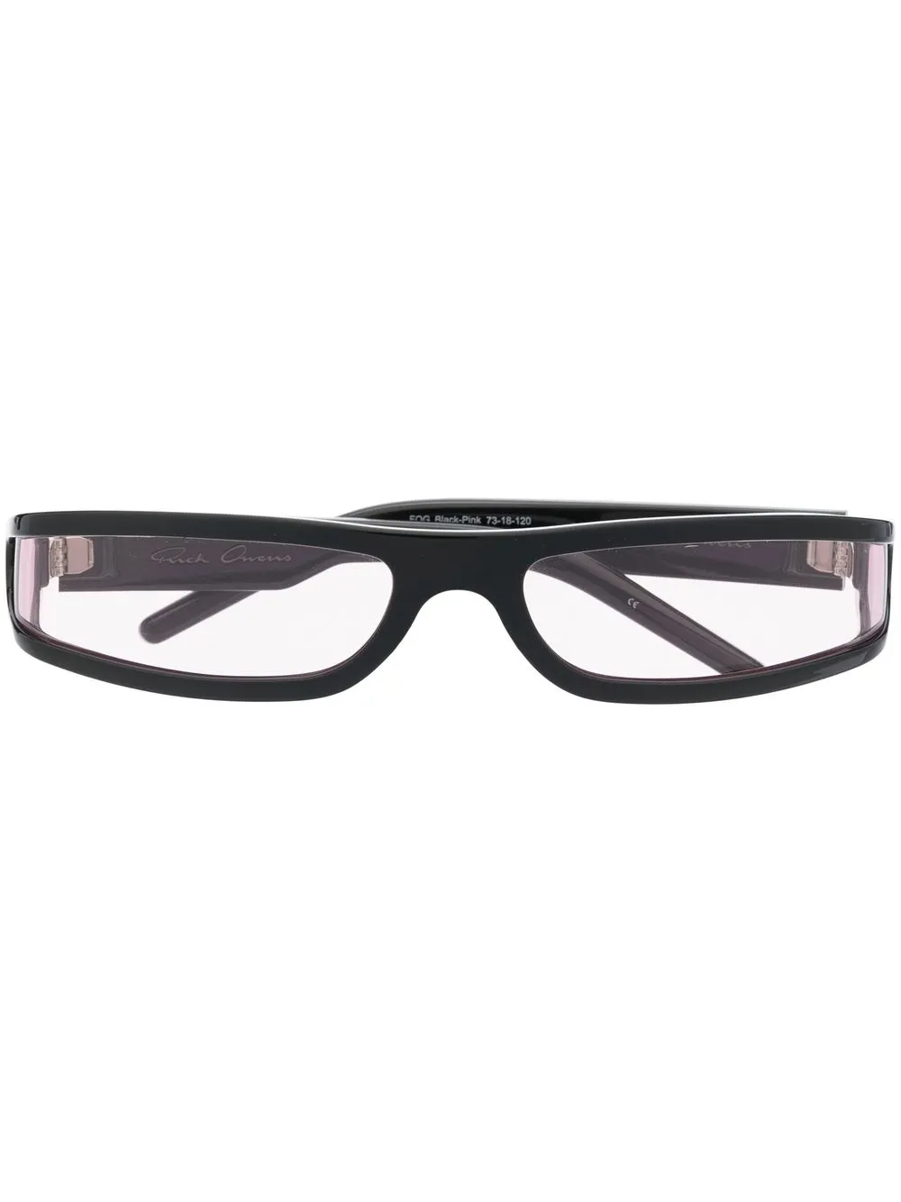 

Rick Owens Fog rectangular-frame sunglasses - Black