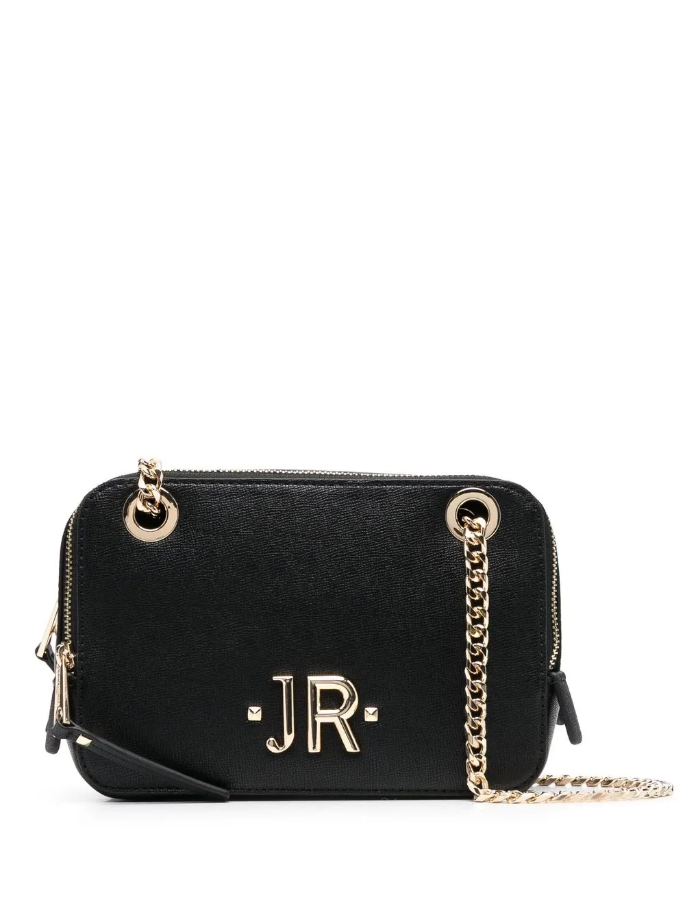 

John Richmond bolsa de hombro con placa del logo - Negro