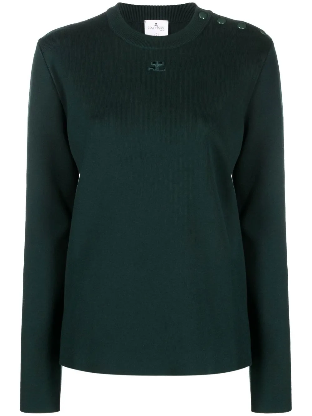 

Courrèges suéter con cuello redondo - Verde