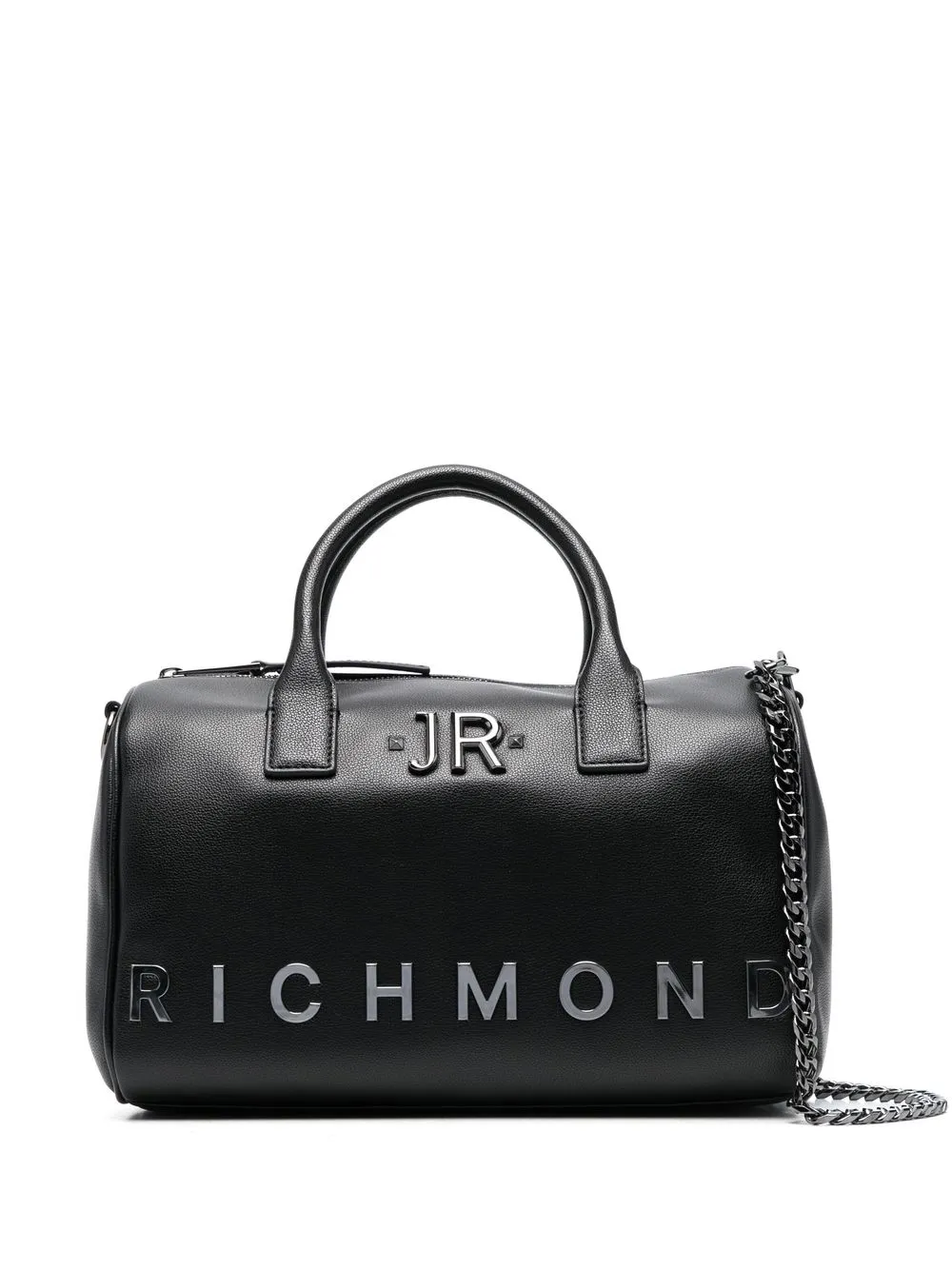 

John Richmond tote con logo en relieve - Negro