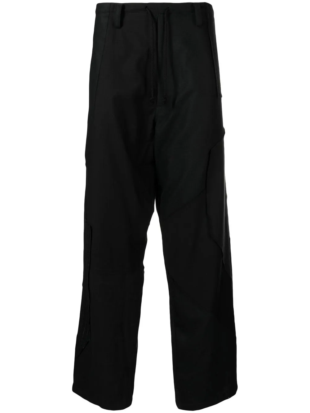 

Yohji Yamamoto pantalones anchos con diseño patchwork - Negro