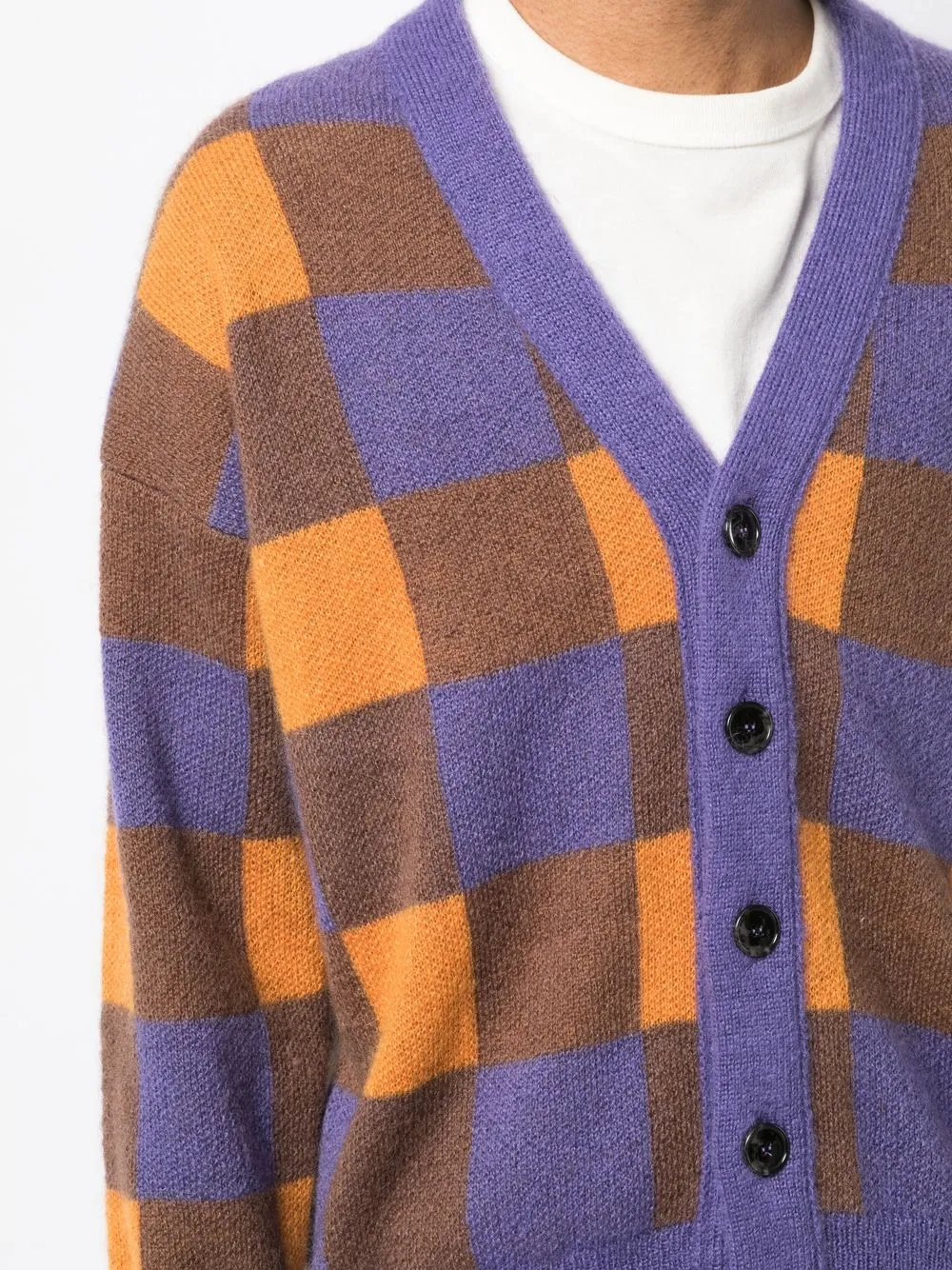 Affordable Marni checked mohair-blend cardigan Men