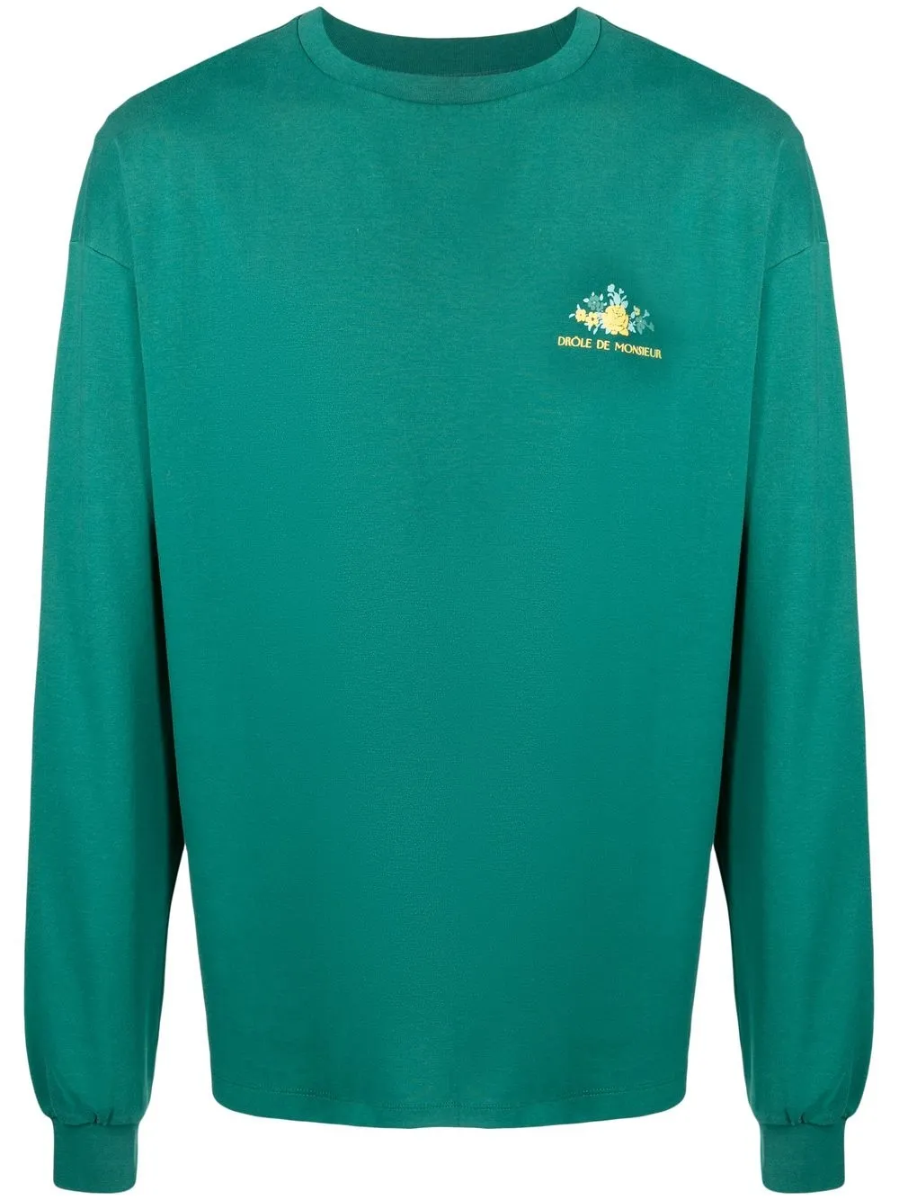 

Drôle De Monsieur cotton logo-print sweatshirt - Green