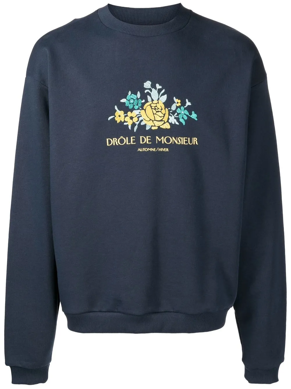 

Drôle De Monsieur sudadera con logo estampado - Azul