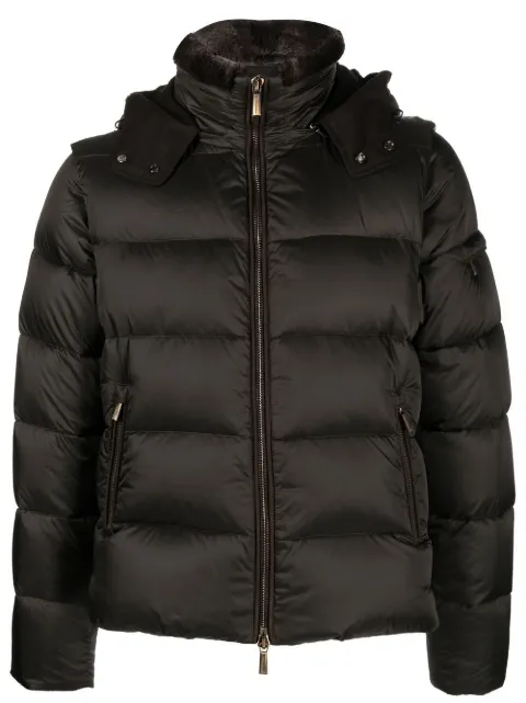 Moorer zip-up padded down jacket 