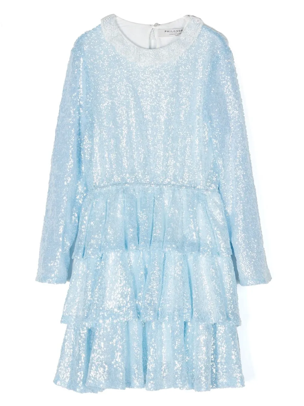 

Philosophy Di Lorenzo Serafini Kids sequin-embellished tiered mini dress - Blue