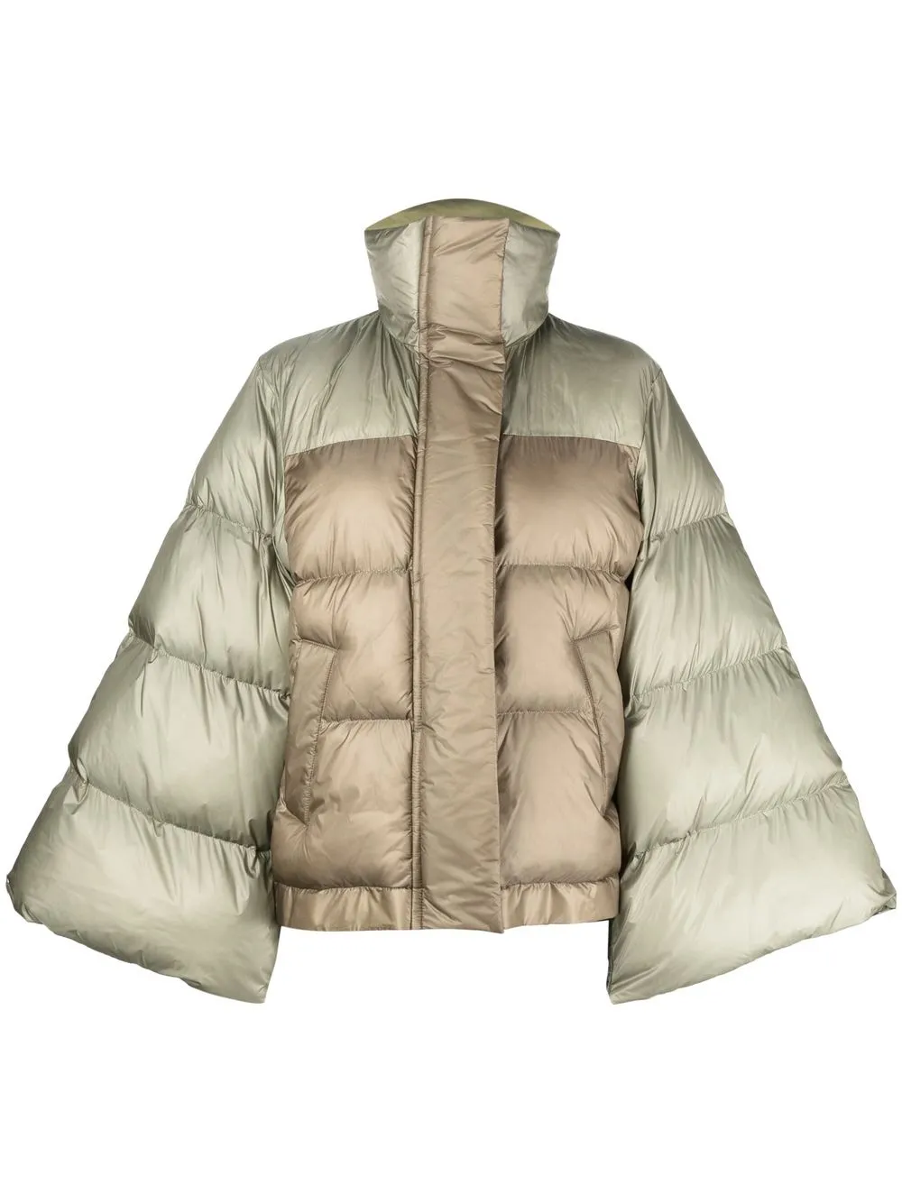 

sacai bell sleeves puffer jacket - Green