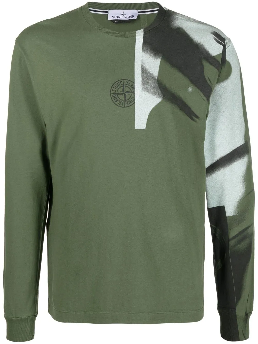 

Stone Island playera con estampado Motion Saturation Three - Verde