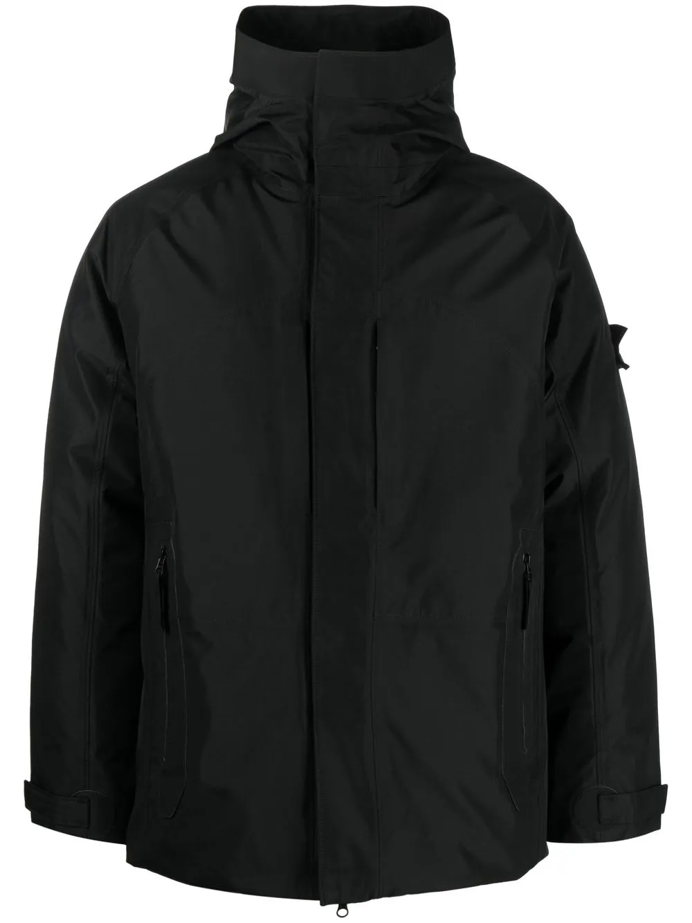 

Stone Island Compass hooded puffer jacket - Black