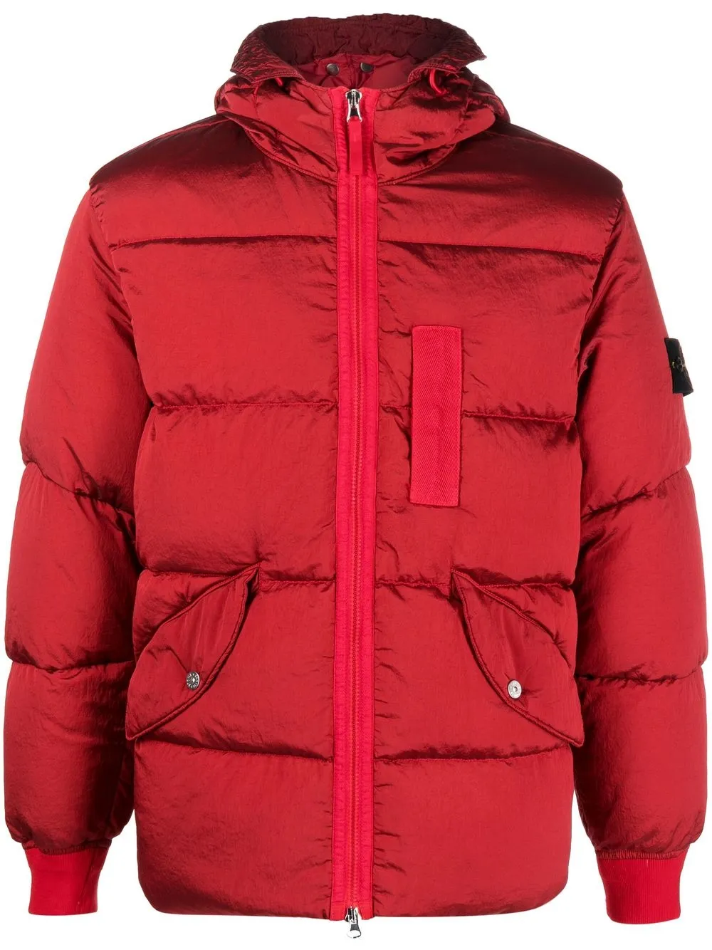 

Stone Island chamarra capitonada con distintivo Compass - Rojo