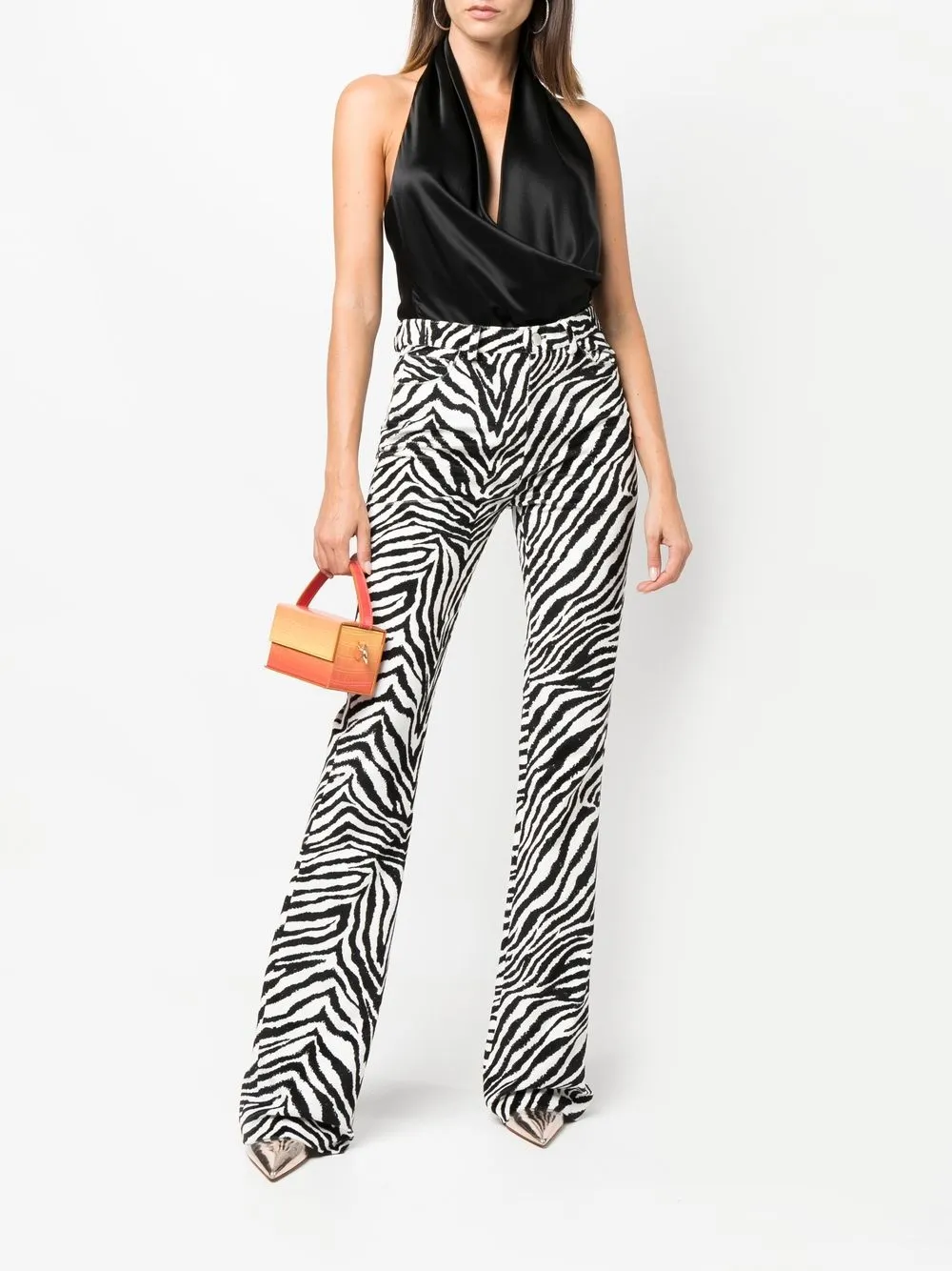 Alessandra Rich allover zebraprint Trousers Farfetch