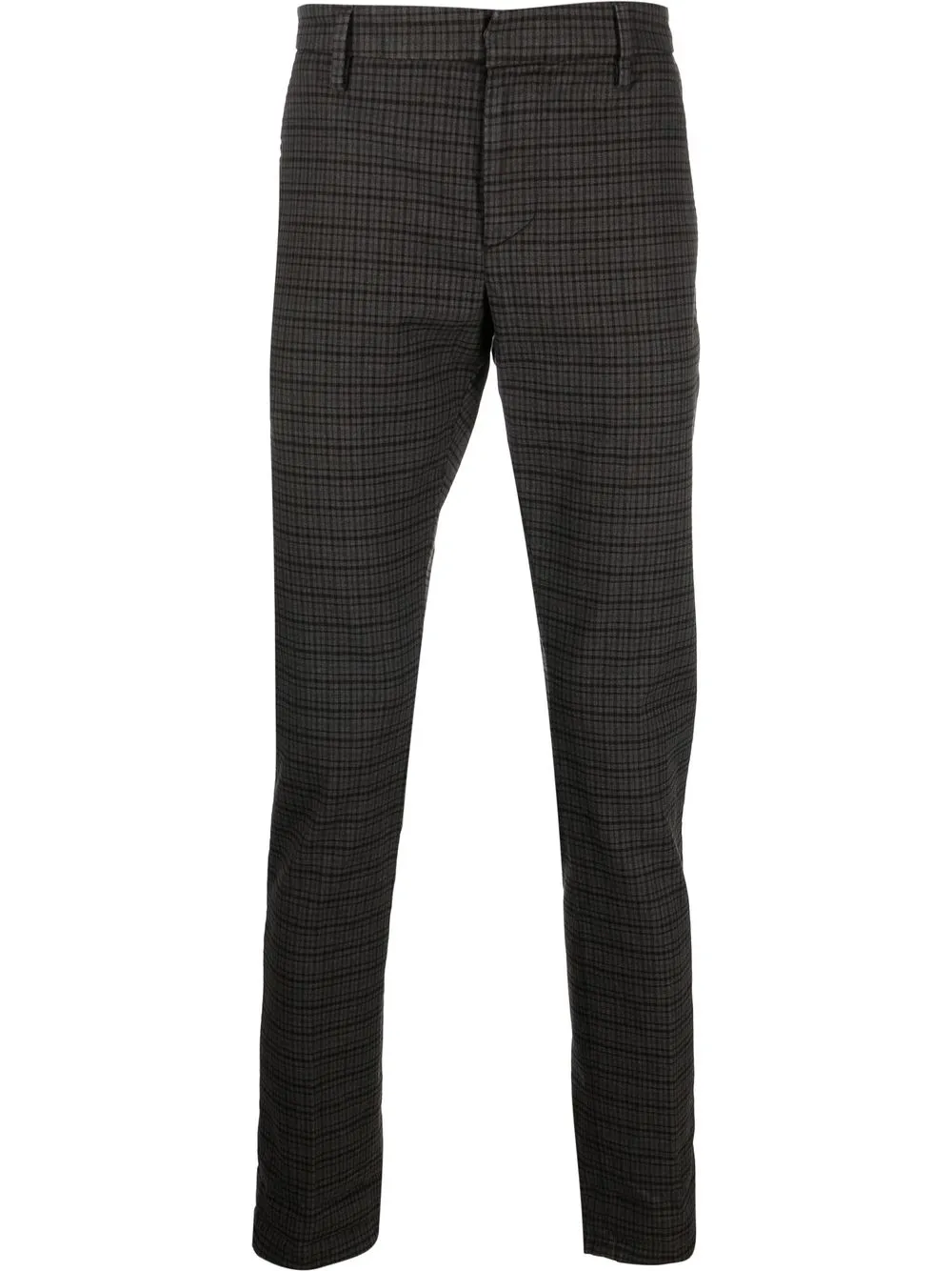 

DONDUP pantalones slim con cuadros estampados - Gris