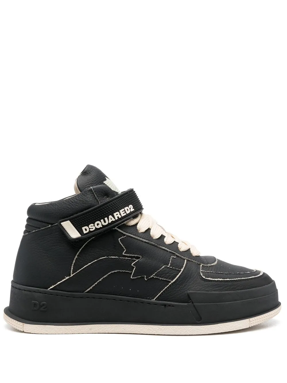 

Dsquared2 tenis con agujetas y logo estampado - Negro