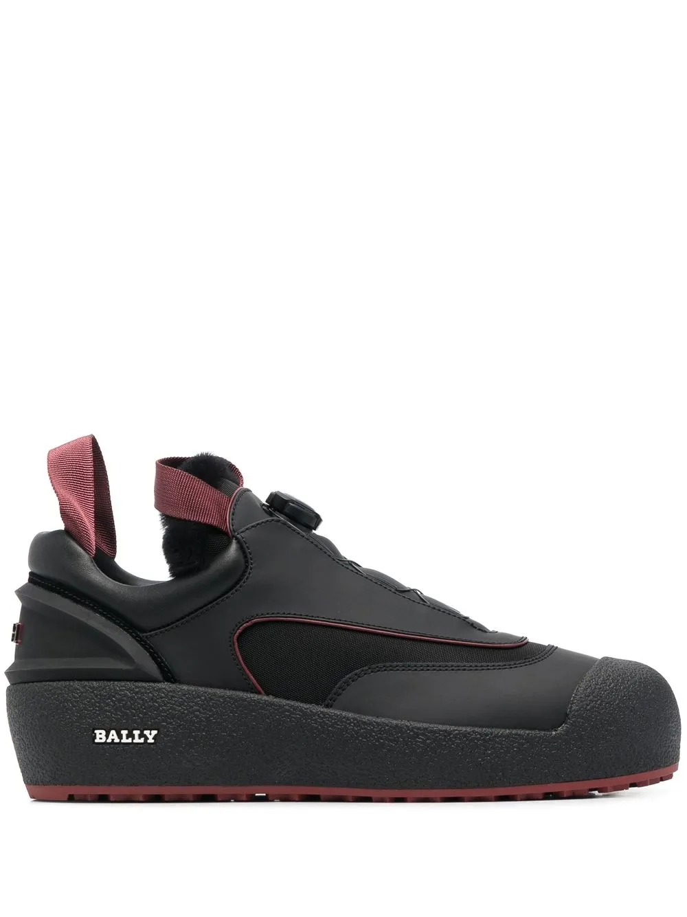 

Bally mocasines estilo slip-on y suela gruesa - BLACK/ HERITAGE RED