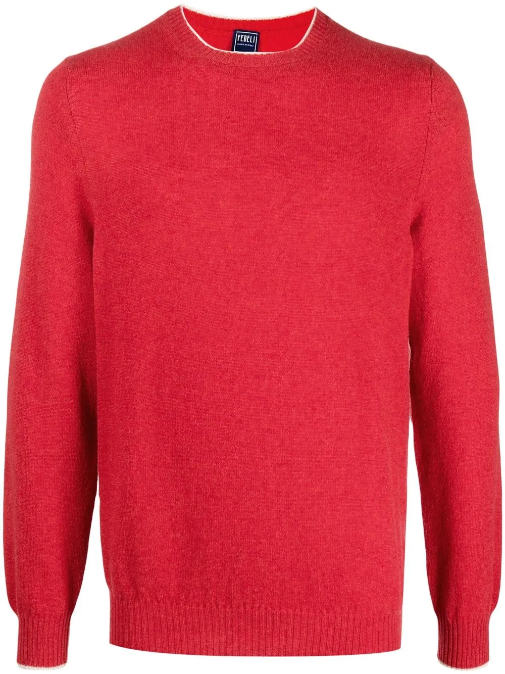 

Fedeli crew-neck cashmere jumper - Red