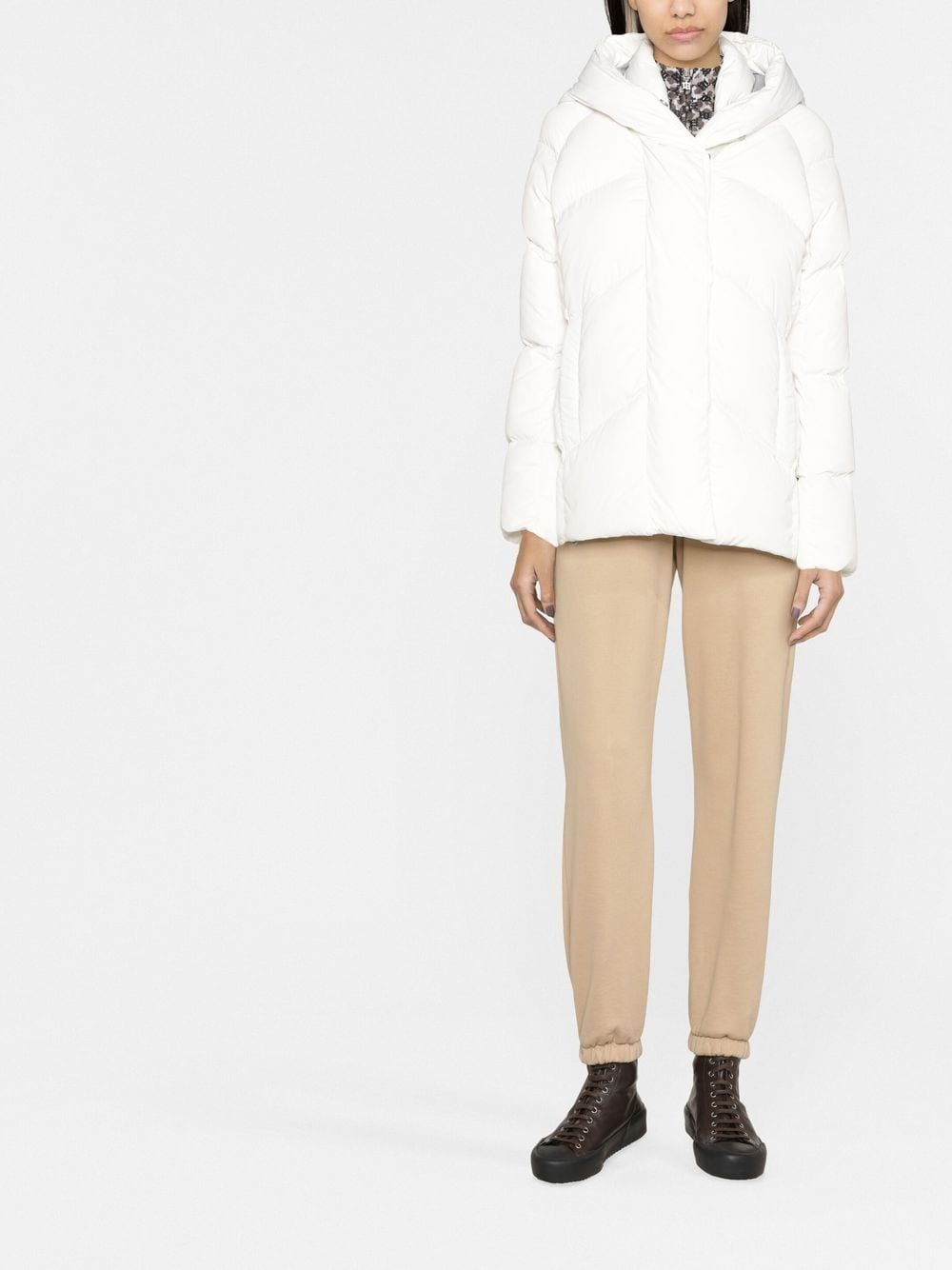 Shop Canada Goose Marlow Hooded Puffer Jacket In Weiss