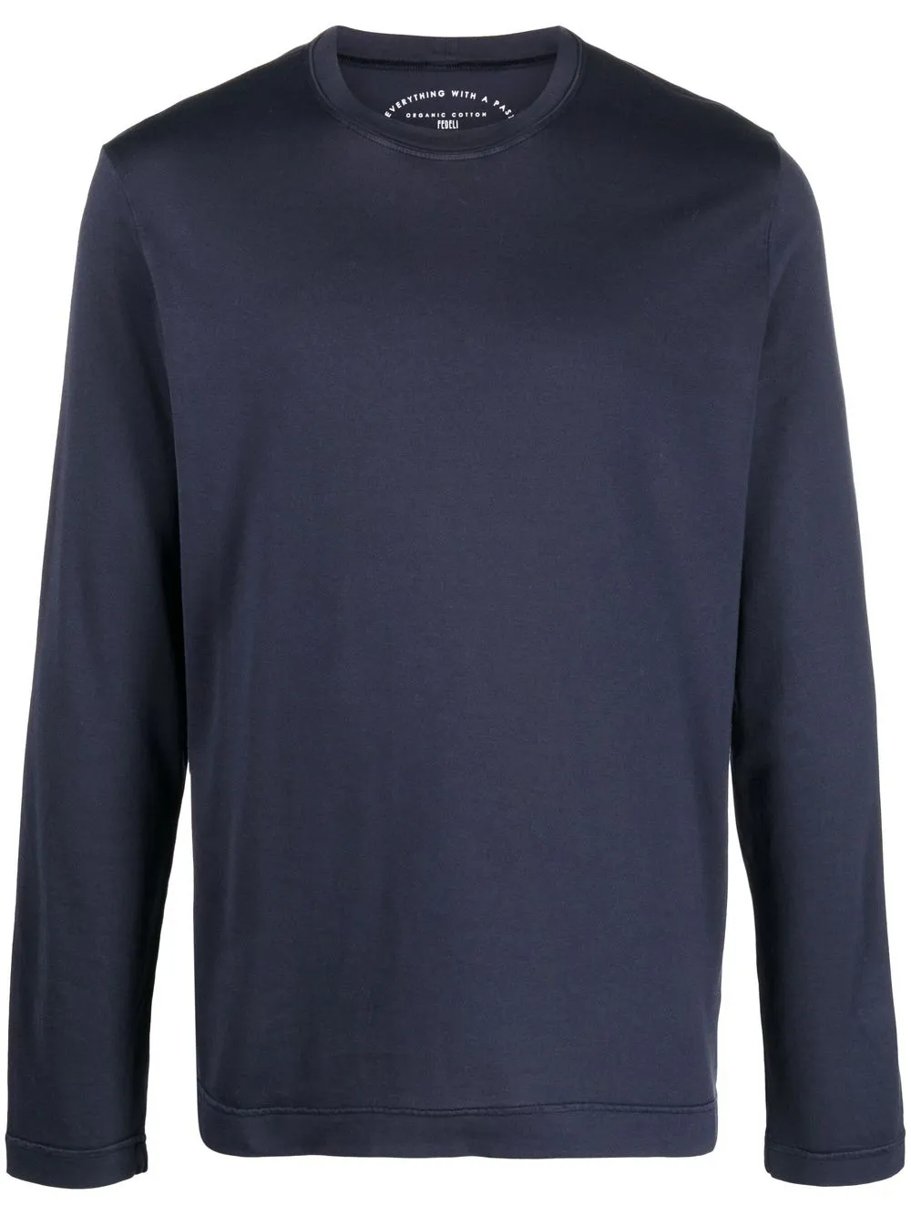 

Fedeli long-sleeve cotton T-shirt - 626 BLUE