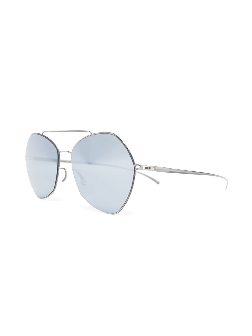 Shop Mykita Round-frame Sunglasses In Silver