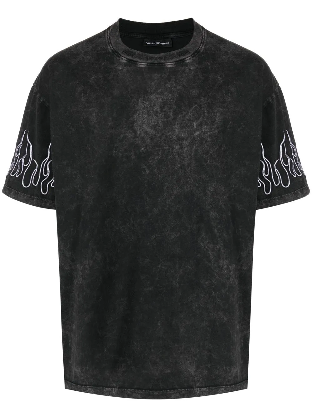 

Vision Of Super playera con logo bordado y efecto lavado - Gris