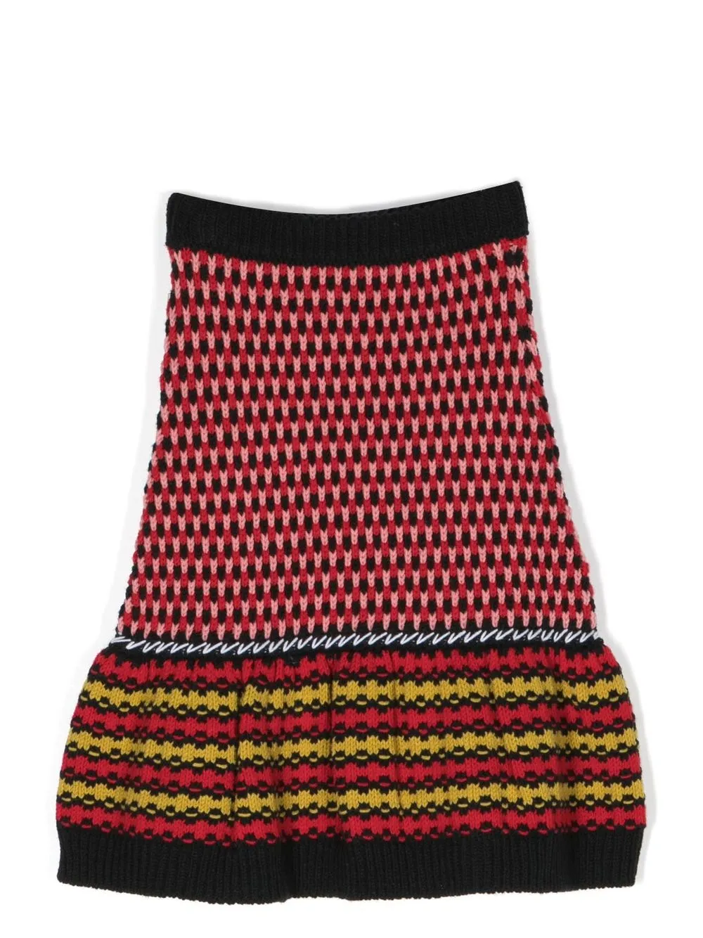 

Marni Kids jacquard-knit peplum skirt - Red