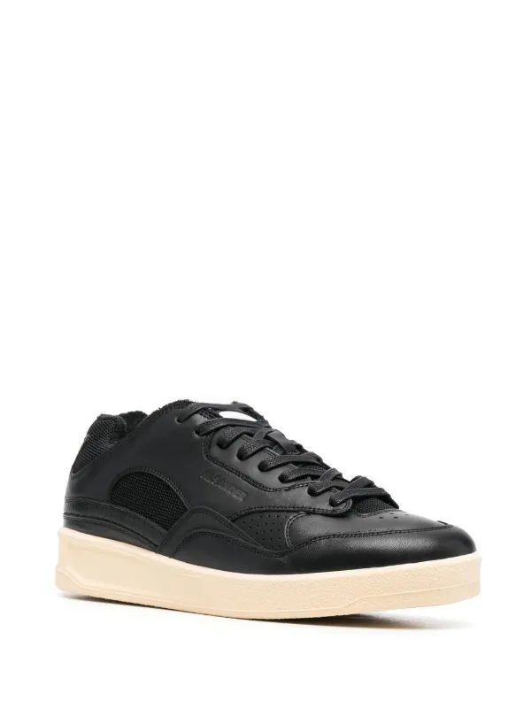 Jil Sander◆Orb カーフレザー ローカットスニーカー 24SS new /JIL SANDER Orb レザースニーカー BLACK (Jil Sander