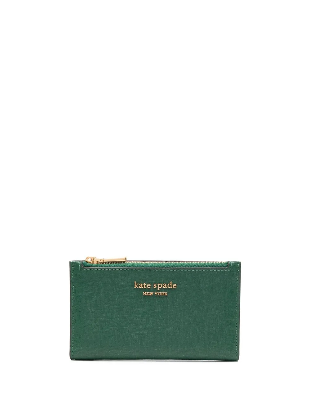 

Kate Spade cartera plegable con placa del logo - Verde