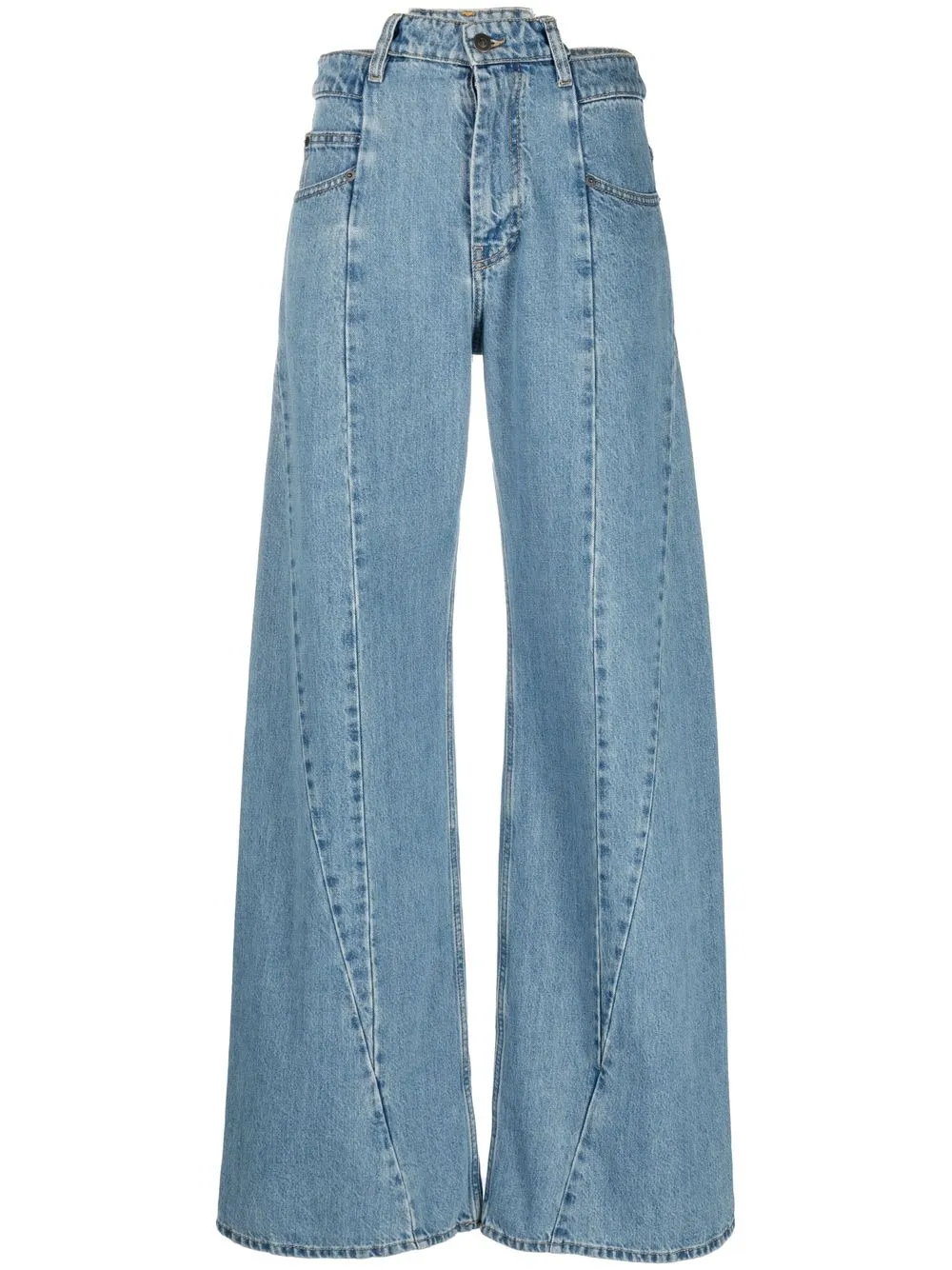 

Maison Margiela Décortiqué wide-leg jeans - Blue