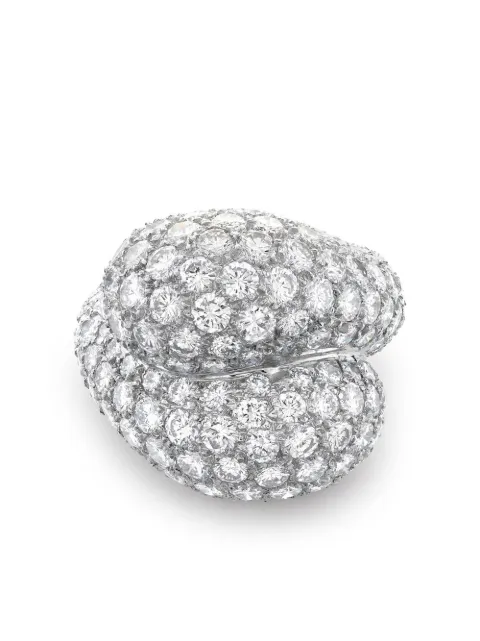 Pragnell Vintage Contemporary platinum Bypass diamond ring