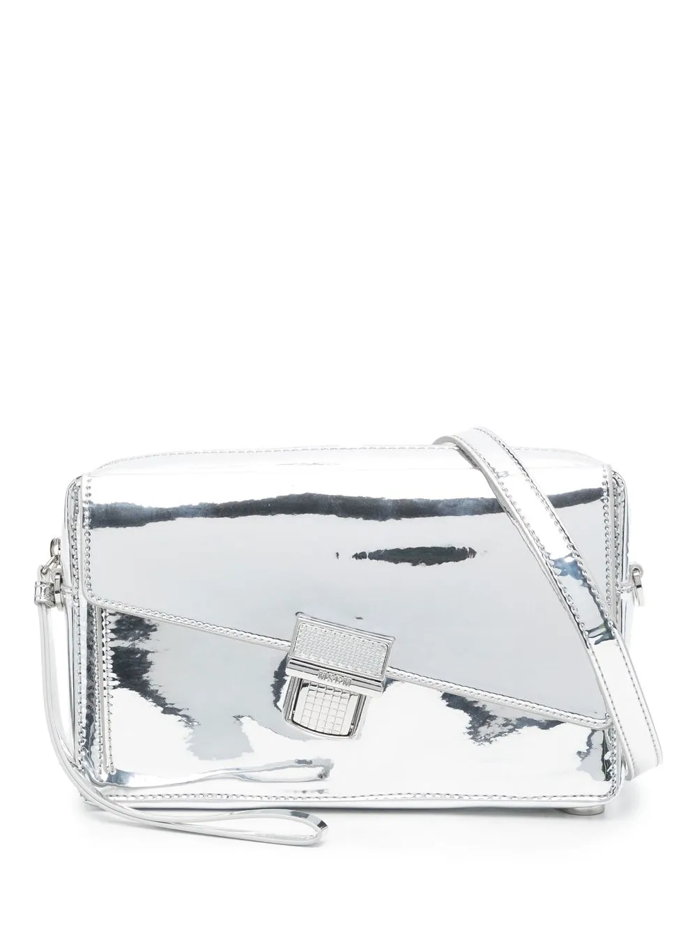 

MSGM metallic clutch bag - Silver