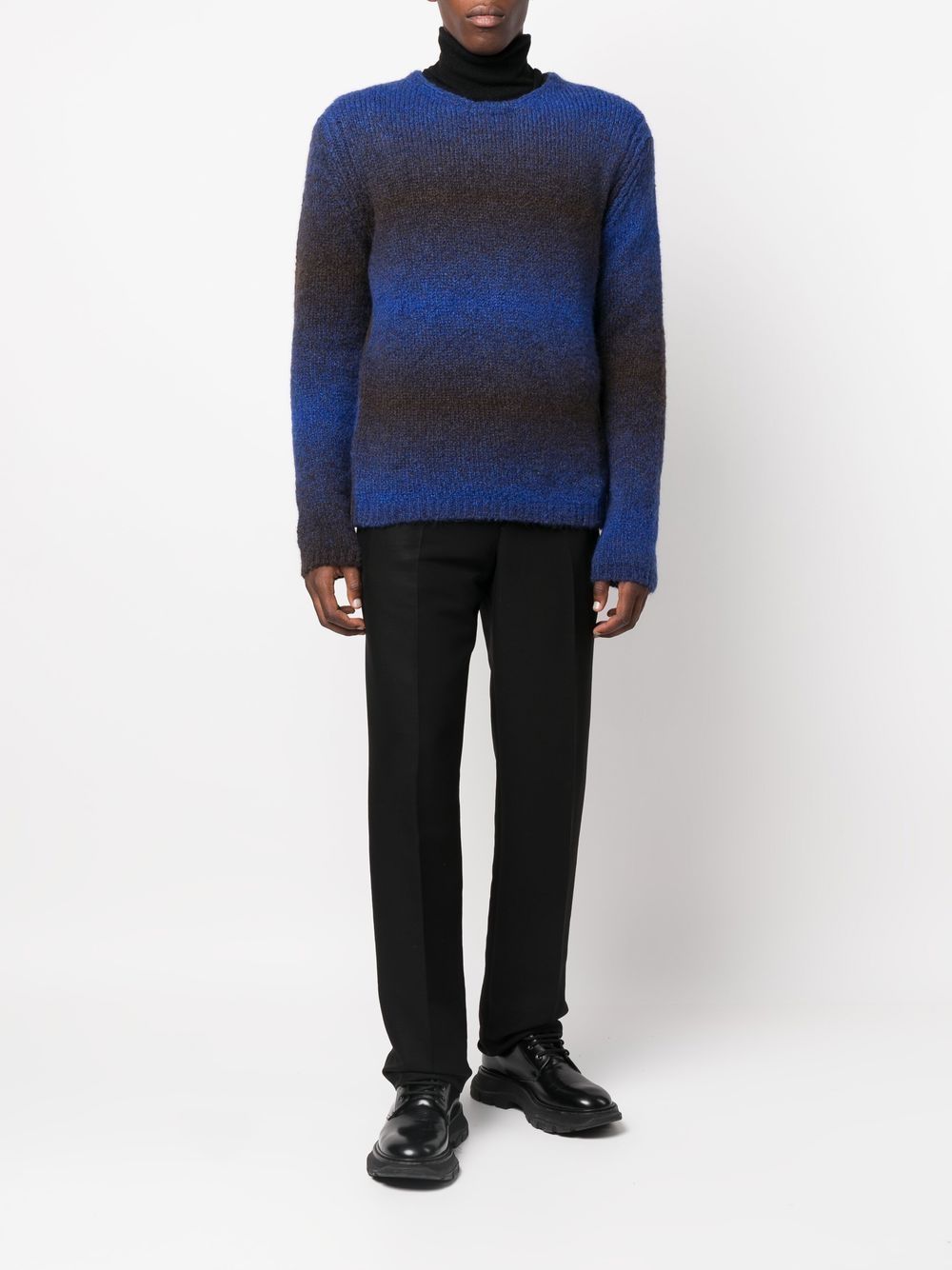 Shop Paul Smith Ombré-stripe Knitted Jumper In Blue