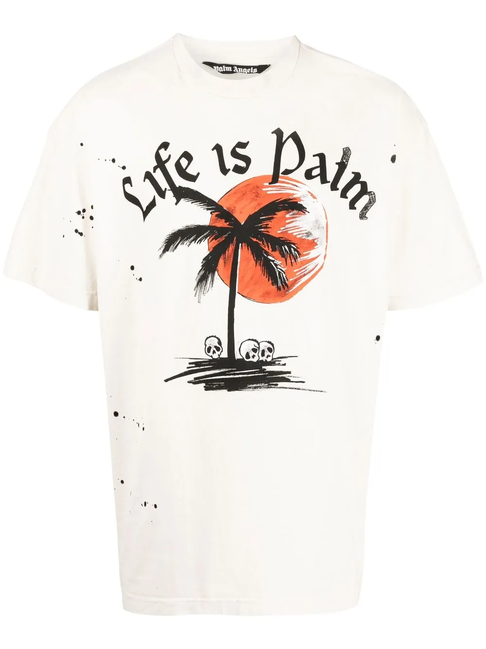 

Palm Angels playera con eslogan estampado - Blanco