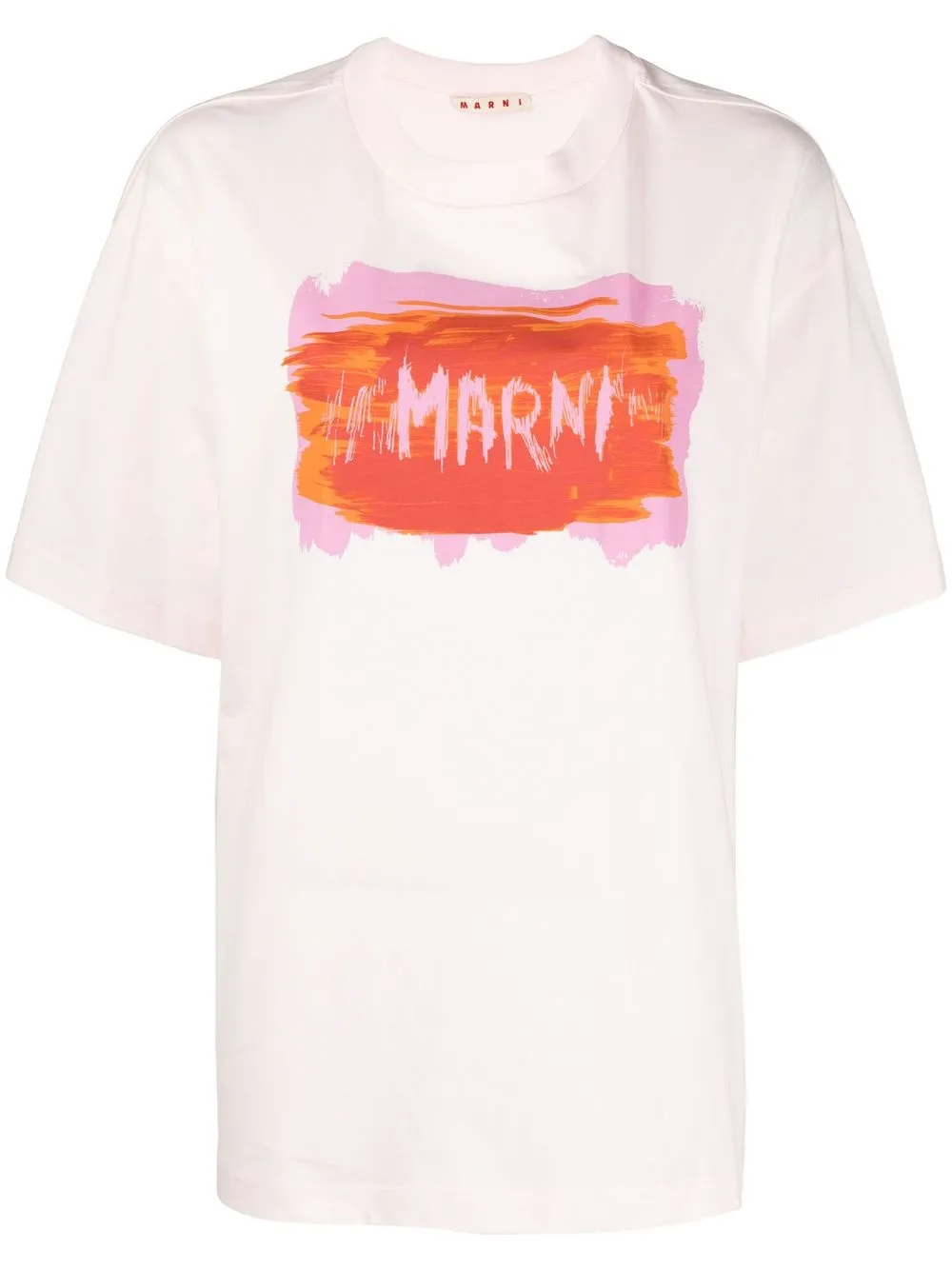 

Marni playera manga corta con logo estampado - Rosado