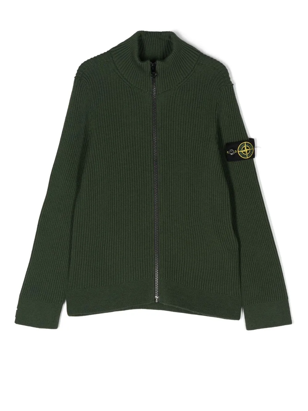 

Stone Island Junior logo-patch zipped jumper - Green