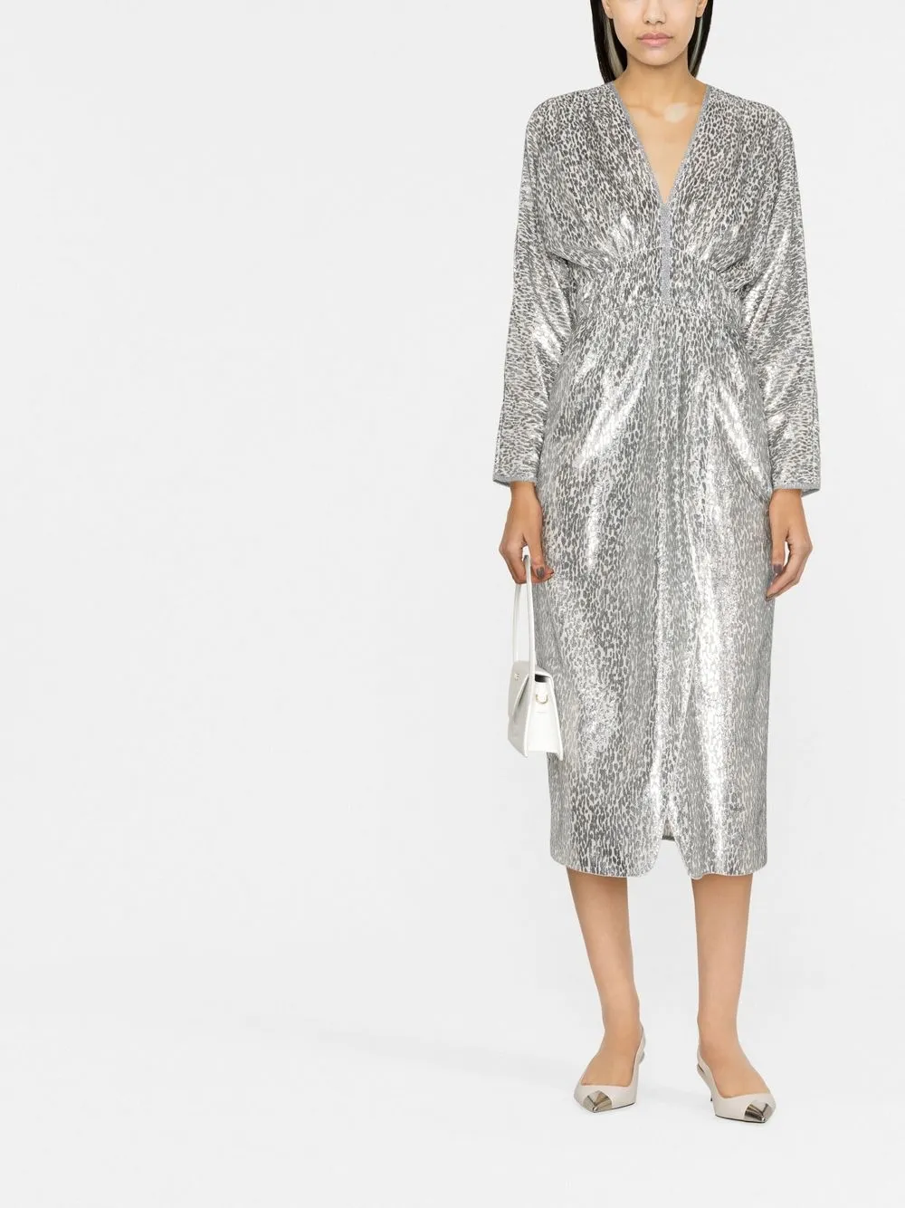 Forte Forte Metallic midi-jurk - Zilver