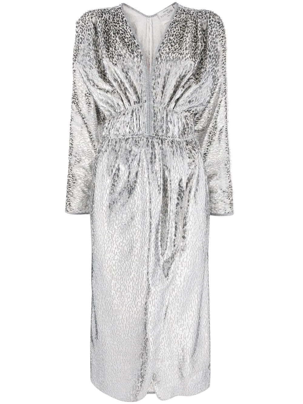 

Forte Forte vestido midi con efecto metalizado - Plateado