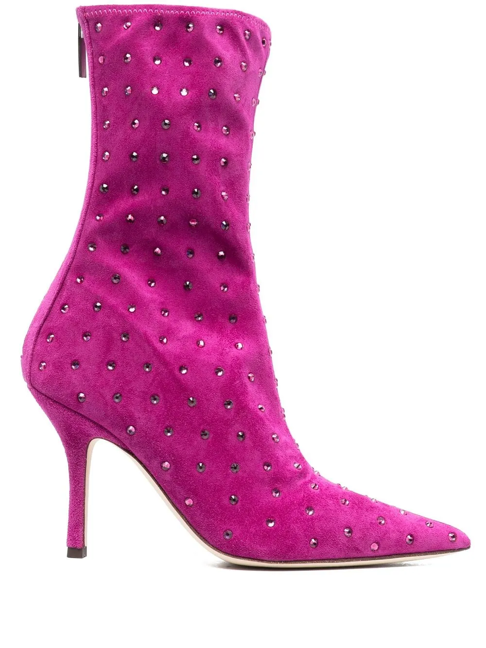 

Paris Texas botines con apliques de gemas - Rosado