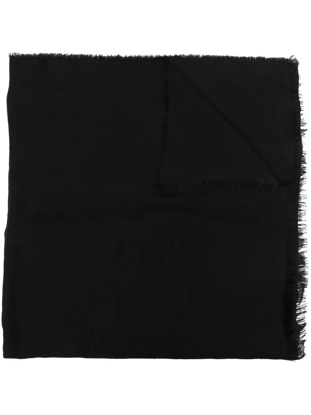 

Faliero Sarti fine-knit fringe-detail scarf - Black
