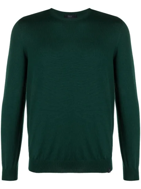 Fay fine-knit ribbed-trim jumper