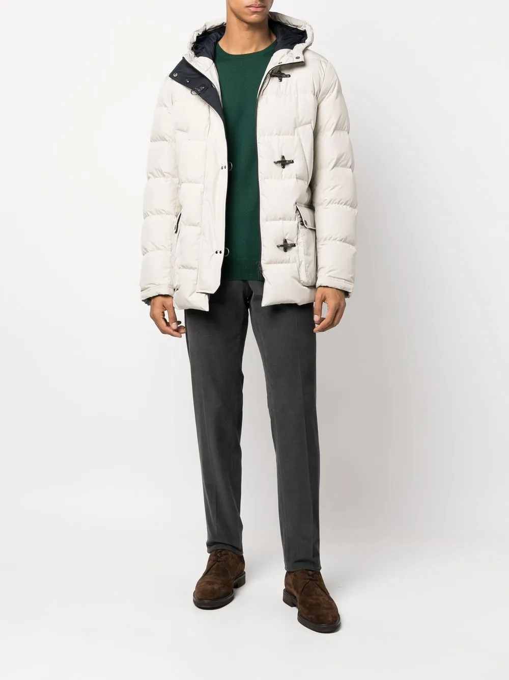 Fay Fijngebreide trui - Groen