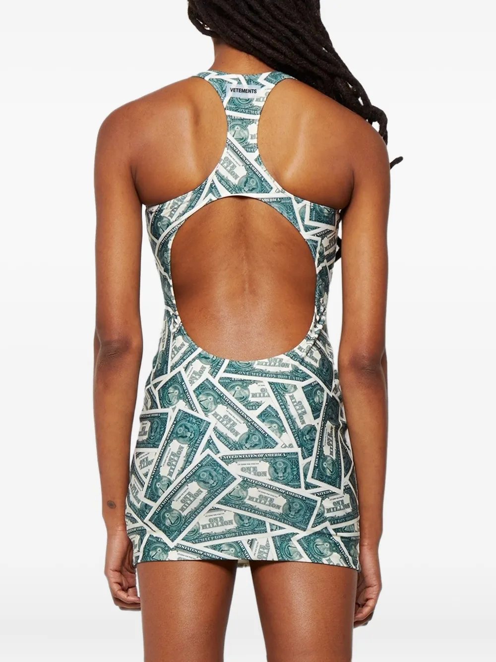 VETEMENTS Million Dollar mini dress Groen