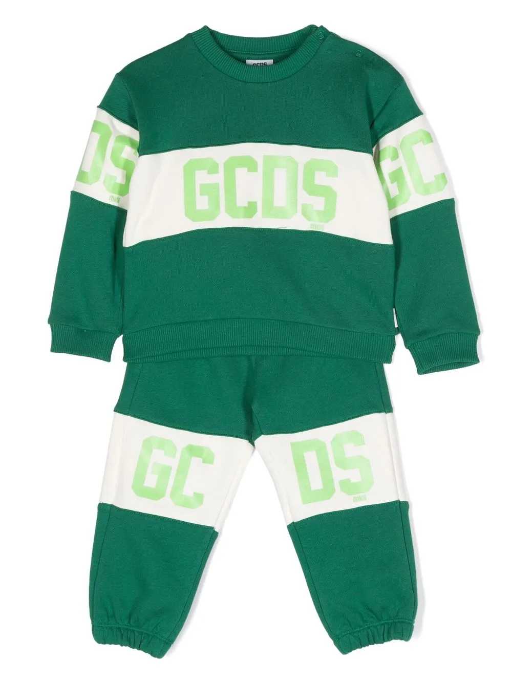 

Gcds Kids traje deportivo con franjas del logo - Verde