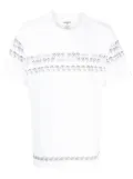 Neighborhood mushroom-print detail T-shirt - White