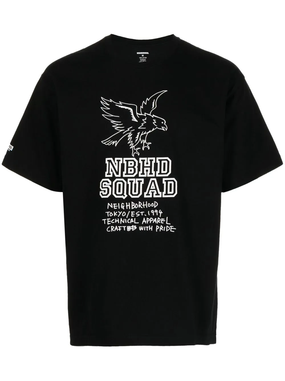 

Neighborhood logo-print short-sleeve T-shirt - Black